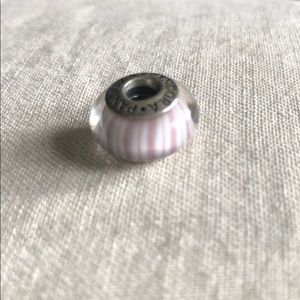 Striped glass Pandora charm